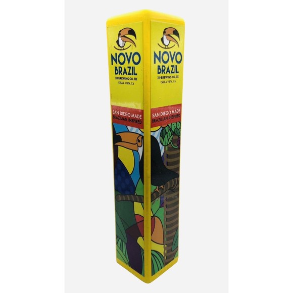 Novo Brazil Brewing Company Craft Beer Tap Pull Handle Chula Vista Toucan AS IS - Picture 1 of 16